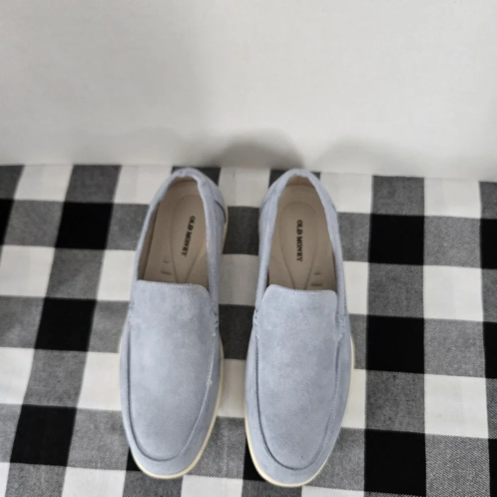 Old Money Brand‎  Men's Loafers Blue Suede Casual Shoes Slip On Men's Size 6